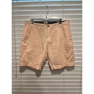 Faherty Brand Men's Shorts Size 34 Pink Linen‎ Cotton Blend Casual